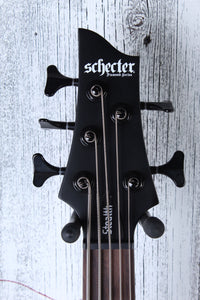 Schecter Stiletto Stealth-5 Bass 5 String Electric Bass Guitar Satin Black