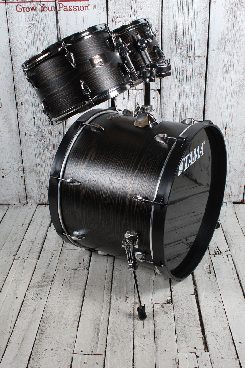 Tama IE62C Imperialstar 6 Piece Drum Kit with Hardware & Cymbals Black Oak Wrap