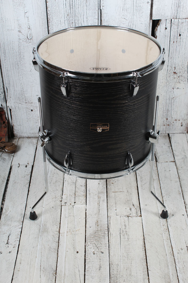 Tama IE62C Imperialstar 6 Piece Drum Kit with Hardware & Cymbals Black Oak Wrap