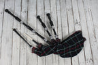 Scottish Highland Royal Bagpipes Silver Mounts Black Finish with Bag and Tutor Book
