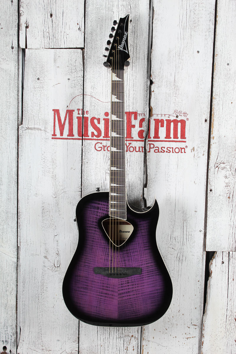 Ibanez Altstar ALT50FA Acoustic Electric Guitar Transparent Violet Sunburst
