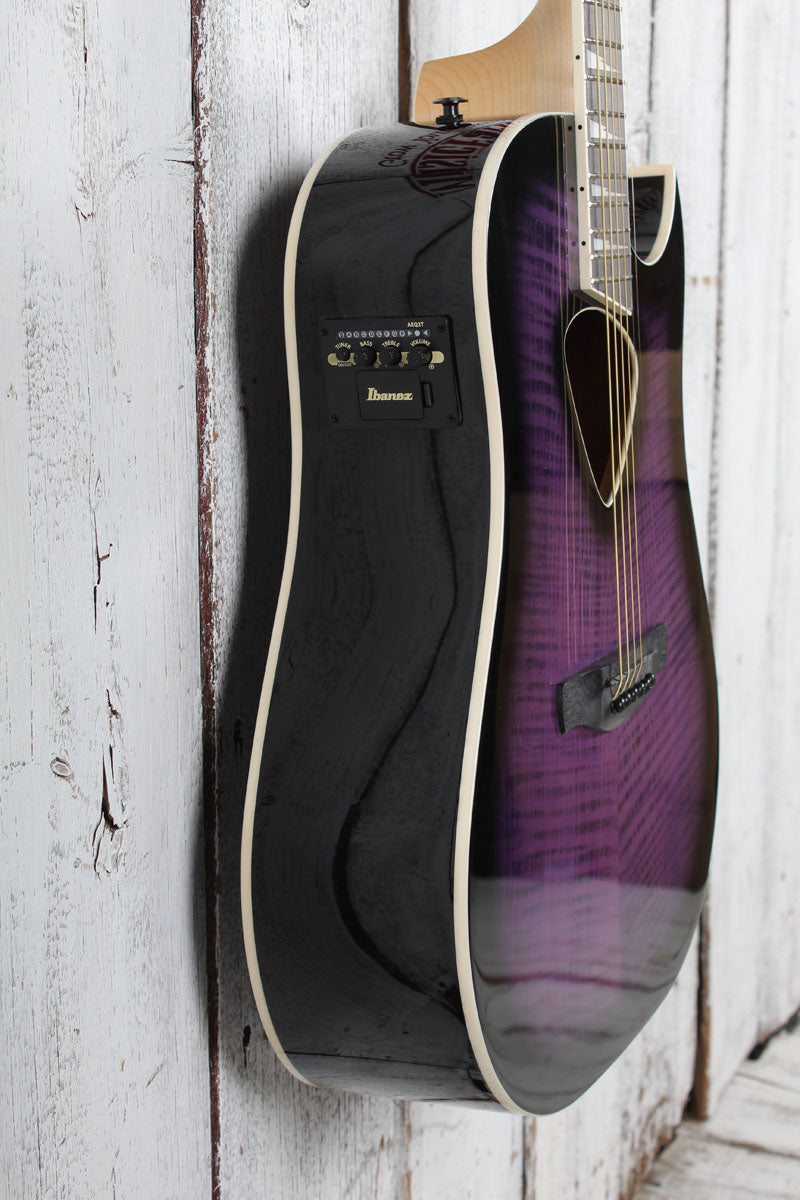 Ibanez Altstar ALT50FA Acoustic Electric Guitar Transparent Violet Sunburst