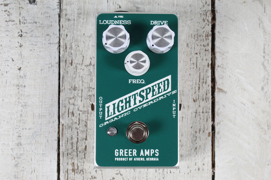 Greer Amps Lightspeed Organic Overdrive Pine Green Electric Guitar Effects Pedal