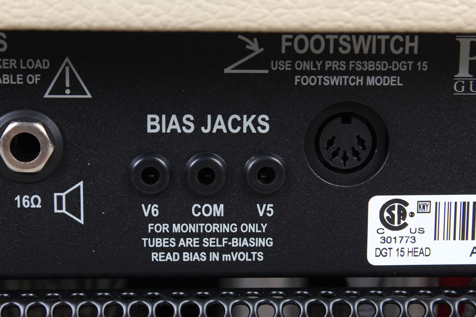 PRS DGT 15 David Grissom Guitar Amplifier Head 15 Watt Amp Head with Footswitch