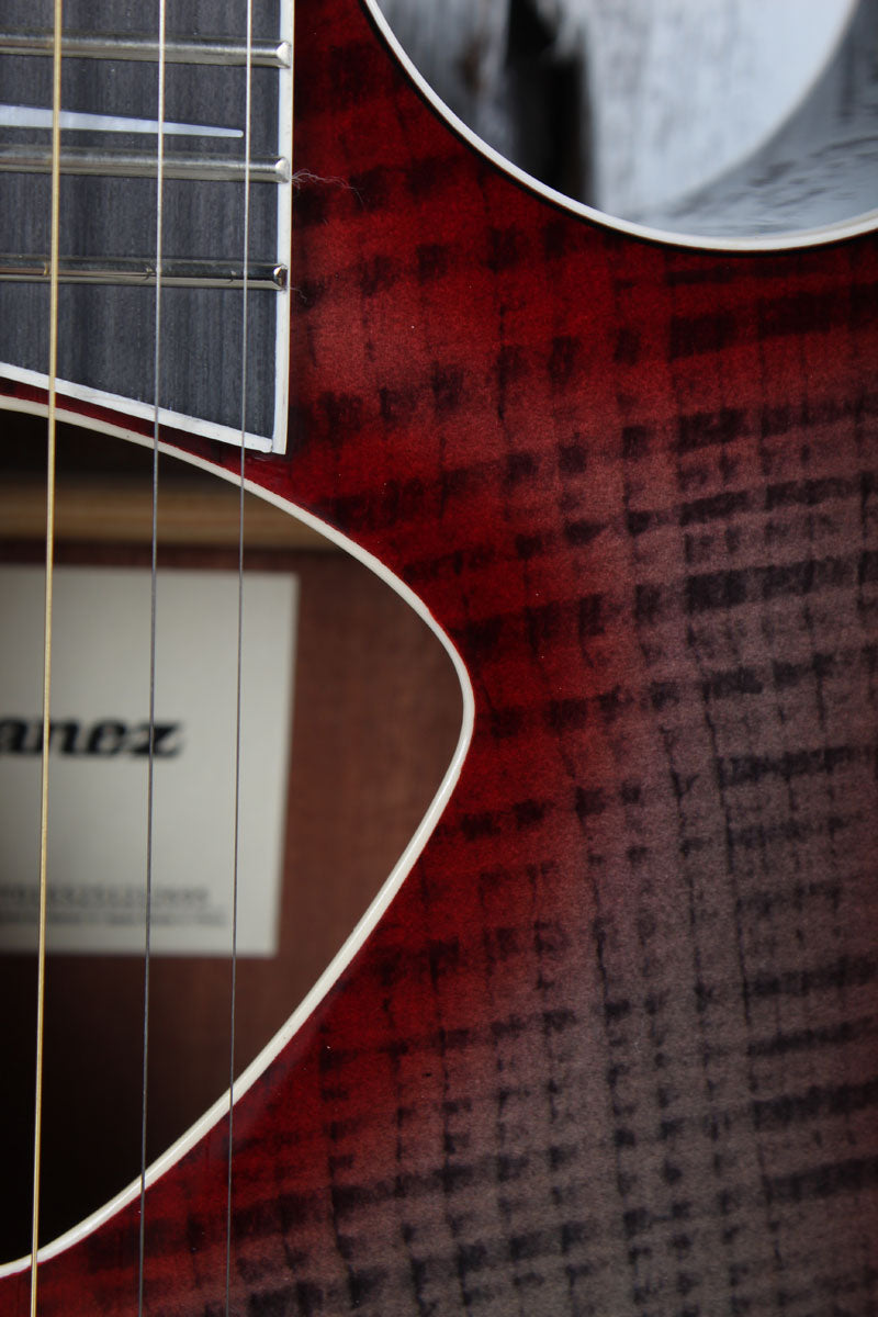 Ibanez Altstar ALT50FA Acoustic Electric Guitar Flame Maple Art Red Doom Burst