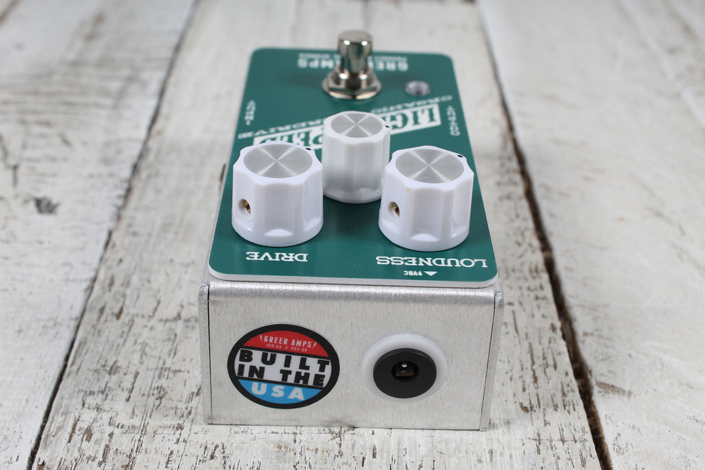 Greer Amps Lightspeed Organic Overdrive Pine Green Electric Guitar Effects Pedal