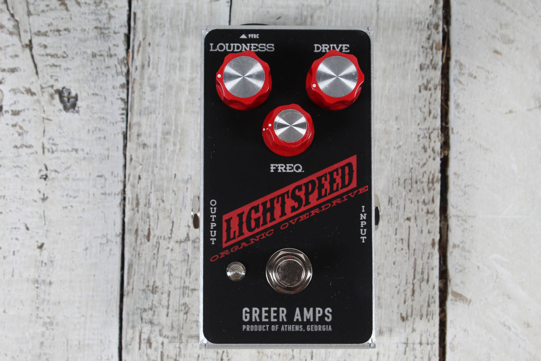 Greer Amps Lightspeed Organic Overdrive GameDay Black Guitar Effects Pedal