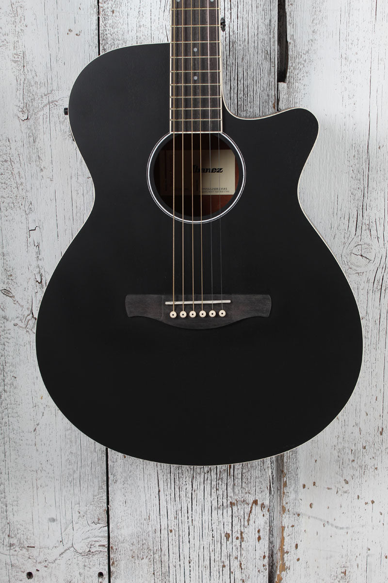 Ibanez AEG7MH Acoustic Electric Guitar Weathered Black Open Pore Finish