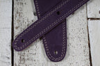 Henry Heller HP25STAR-PUR 2.5 Inch Wide Garment Leather Guitar Strap Star Motif