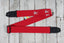 Henry Heller HCOT2ESTAR-RED 2 inch Woven Guitar Strap Star Motif Red