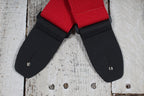 Henry Heller HCOT2ESTAR-RED 2 inch Woven Guitar Strap Star Motif Red