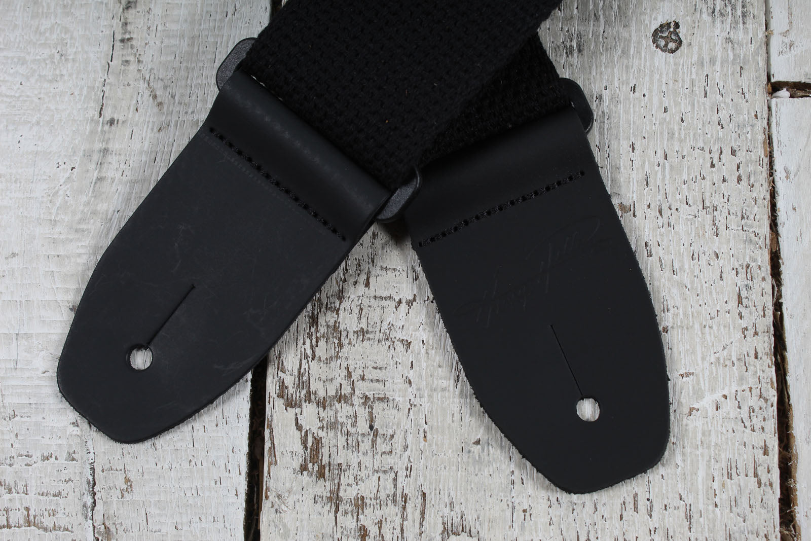 Henry Heller HCOT2ESTAR-BLACK 2 Inch Woven Cotton Guitar Strap Star Motif