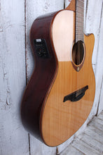 Load image into Gallery viewer, Lag Tramontane T100ACE Auditorium Acoustic Electric Guitar with Hardshell Case