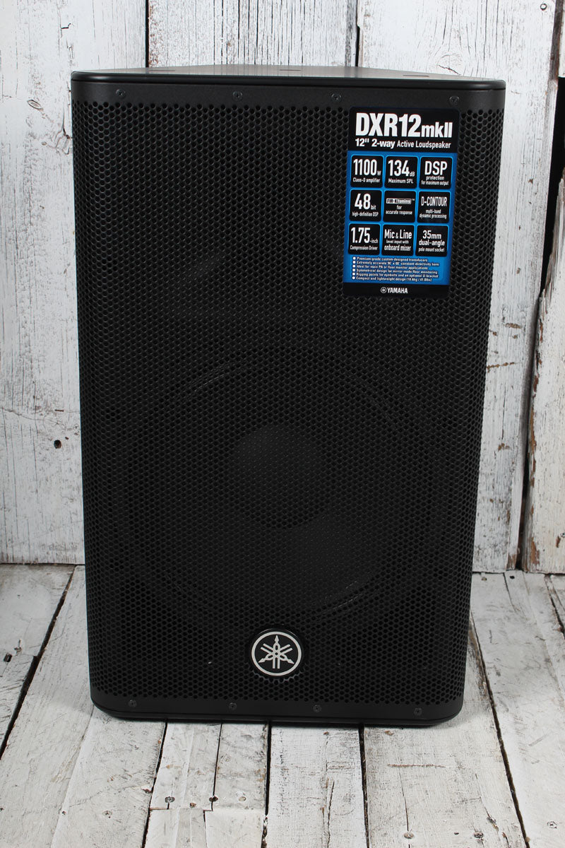 Yamaha DXR12mkII Powered Loudspeaker 1100 Watt 2-Way Bi-Amp Powered Speaker
