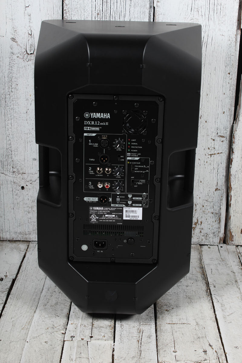 Yamaha DXR12mkII Powered Loudspeaker 1100 Watt 2-Way Bi-Amp Powered Speaker
