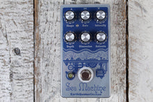 Load image into Gallery viewer, EarthQuaker Sea Machine V2 Silver Blue Super Chorus Guitar Effects Pedal