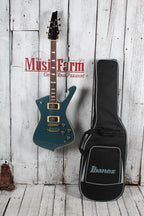 Ibanez Iceman IC420 Electric Guitar Antique Blue Metallic with Gig Bag