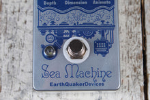 Load image into Gallery viewer, EarthQuaker Sea Machine V2 Silver Blue Super Chorus Guitar Effects Pedal