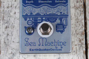 EarthQuaker Sea Machine V2 Silver Blue Super Chorus Guitar Effects Pedal