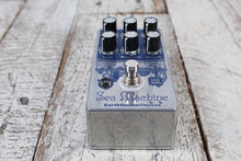 Load image into Gallery viewer, EarthQuaker Sea Machine V2 Silver Blue Super Chorus Guitar Effects Pedal