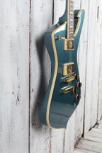 Ibanez Iceman IC420 Electric Guitar Antique Blue Metallic with Gig Bag