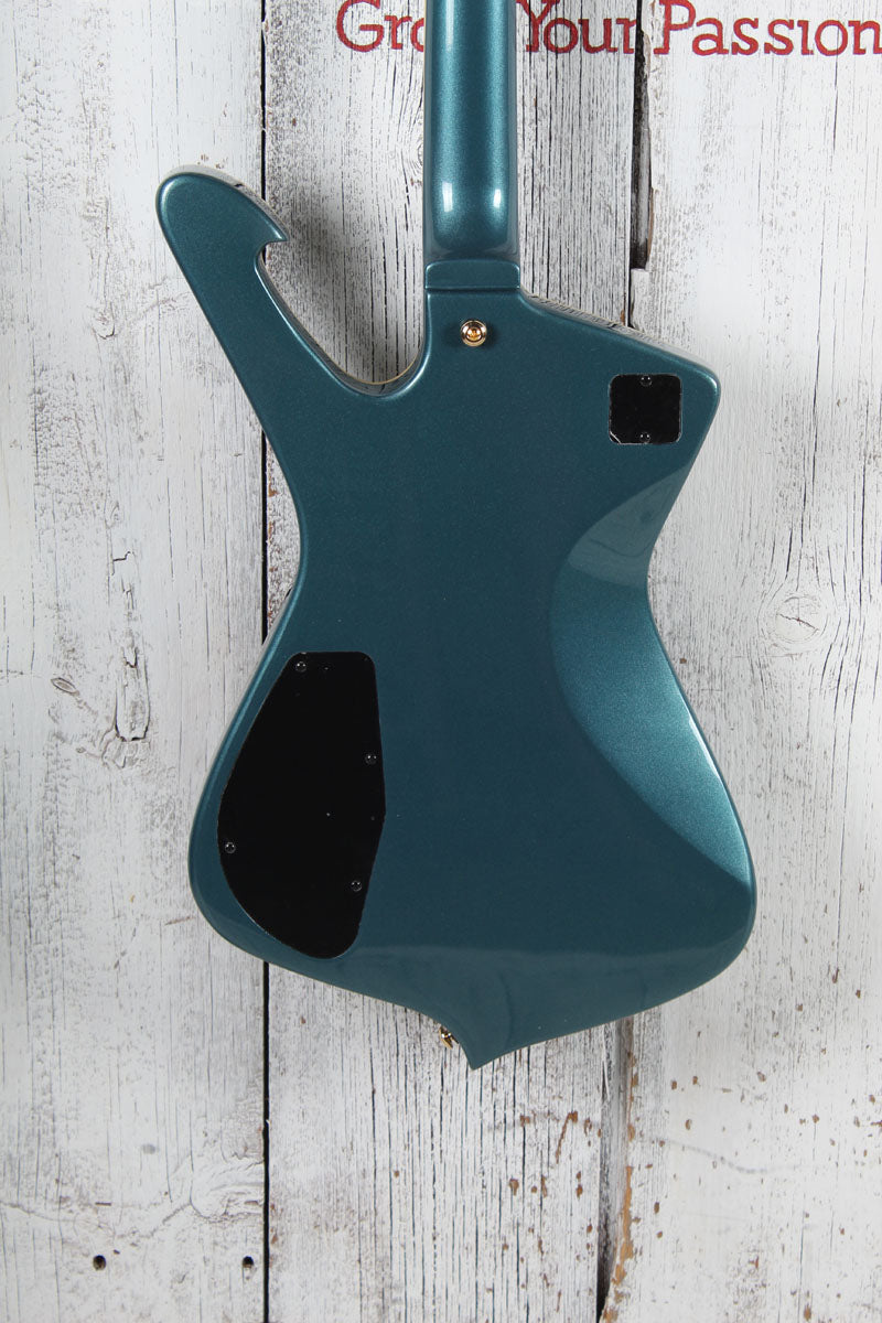Ibanez Iceman IC420 Electric Guitar Antique Blue Metallic with Gig Bag