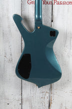 Ibanez Iceman IC420 Electric Guitar Antique Blue Metallic with Gig Bag