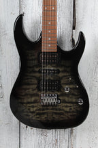 Ibanez GRX70QA Solid Body Electric Guitar Transparent Black Sunburst Finish