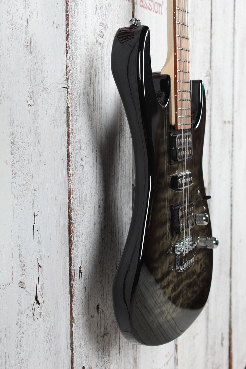 Ibanez GRX70QA Solid Body Electric Guitar Transparent Black Sunburst Finish