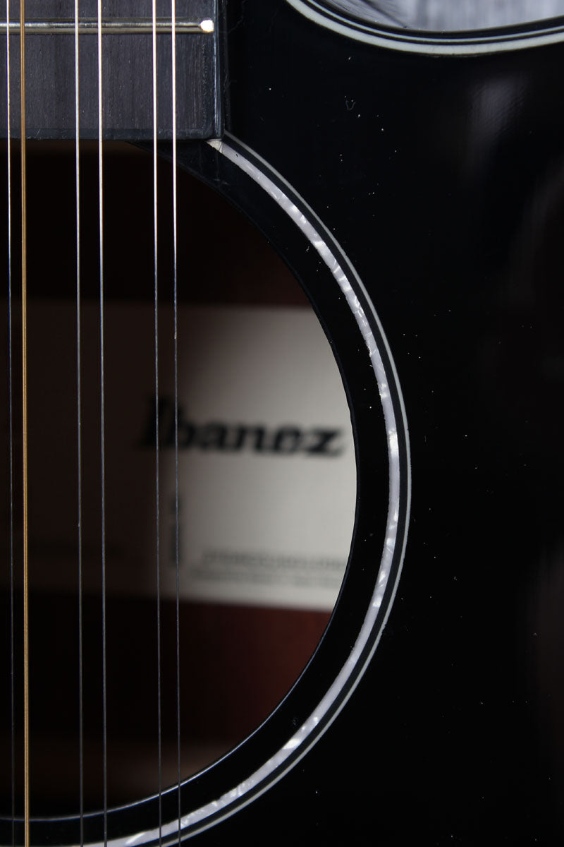 Ibanez AEG5012 12 String Cutaway Acoustic Electric Guitar Black Finish