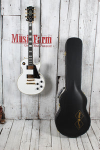 Epiphone Inspired by Gibson Les Paul Custom Electric Guitar Alpine White w Case