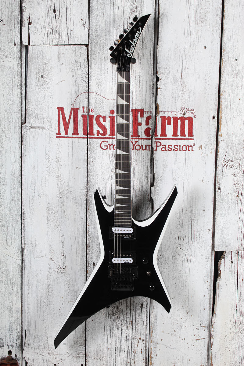 Jackson JS Series Warrior JS32 Solid Body Electric Guitar Black w White Bevels