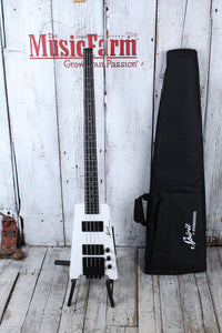 Steinberger XT-2 Bass 4 String Headless Electric Bass Guitar White with Gig Bag
