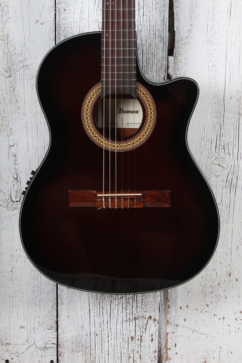 Ibanez GA35TCE Thinline Classical Acoustic Electric Guitar Dark Violin Sunburst
