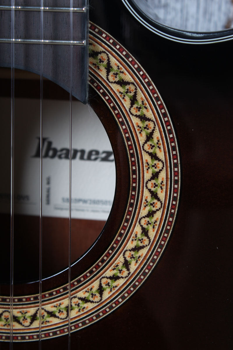Ibanez GA35TCE Thinline Classical Acoustic Electric Guitar Dark Violin Sunburst