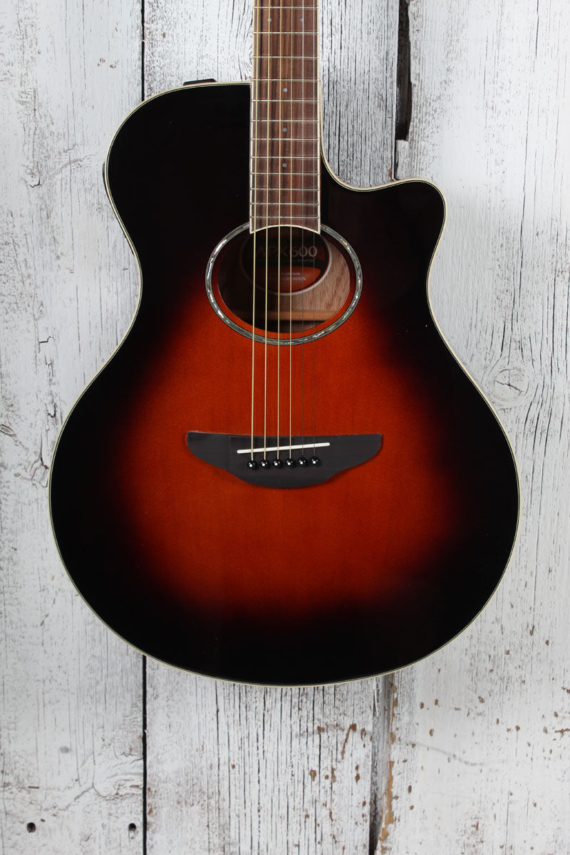 Yamaha Thinline Cutaway Acoustic Electric Guitar Old Violin Sunburst APX600 OVS