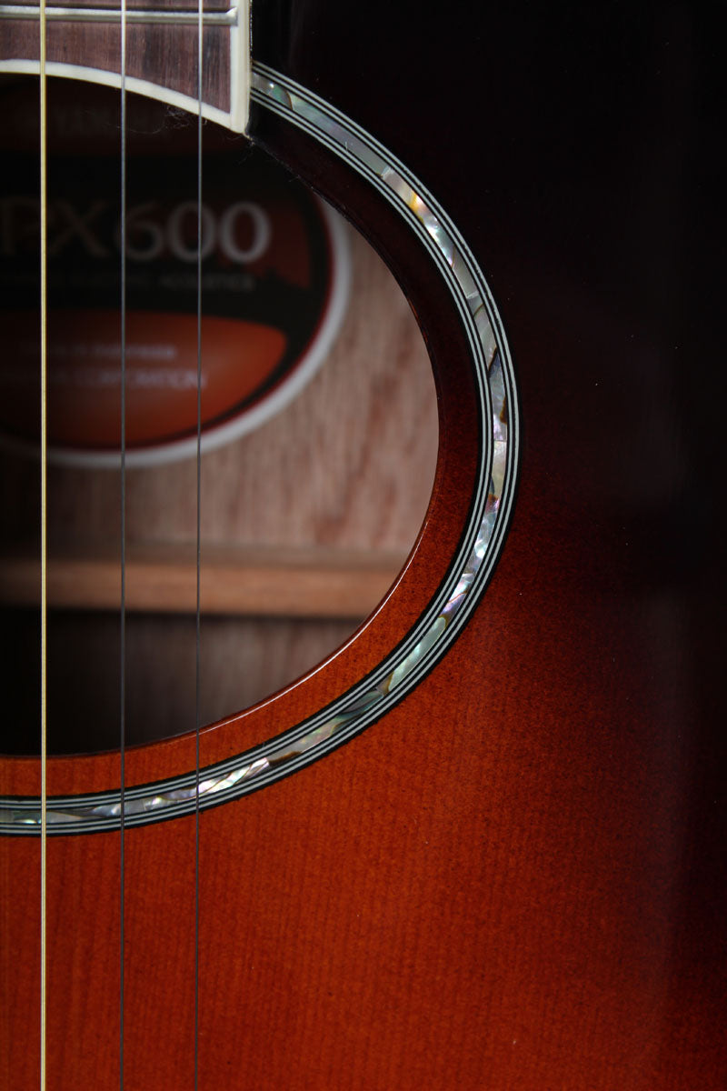 Yamaha Thinline Cutaway Acoustic Electric Guitar Old Violin Sunburst APX600 OVS