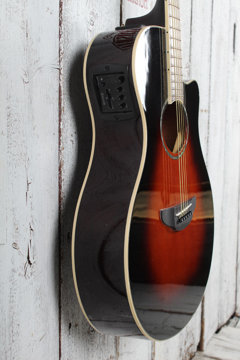 Yamaha Thinline Cutaway Acoustic Electric Guitar Old Violin Sunburst APX600 OVS