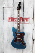 Silvertone 1478 Offset Solid Body Electric Guitar Pelham Blue Finish