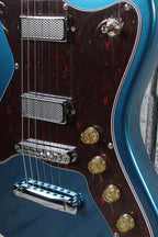 Silvertone 1478 Offset Solid Body Electric Guitar Pelham Blue Finish