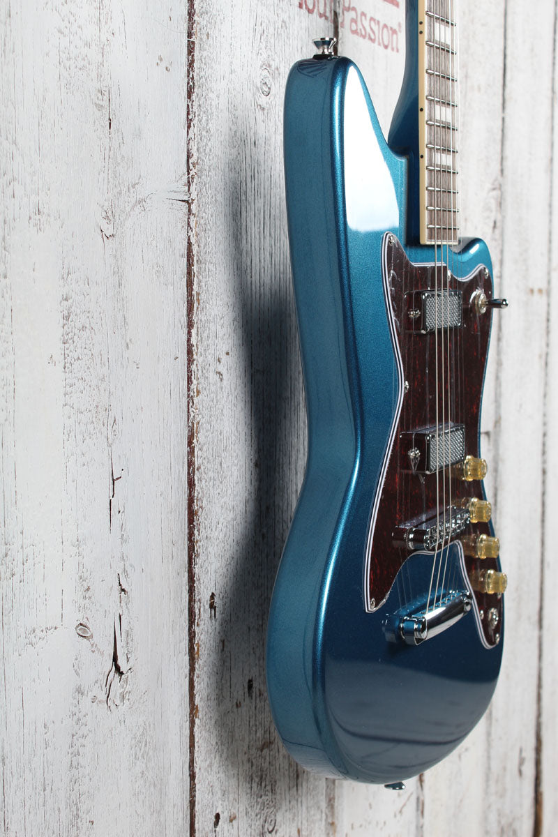 Silvertone 1478 Offset Solid Body Electric Guitar Pelham Blue Finish