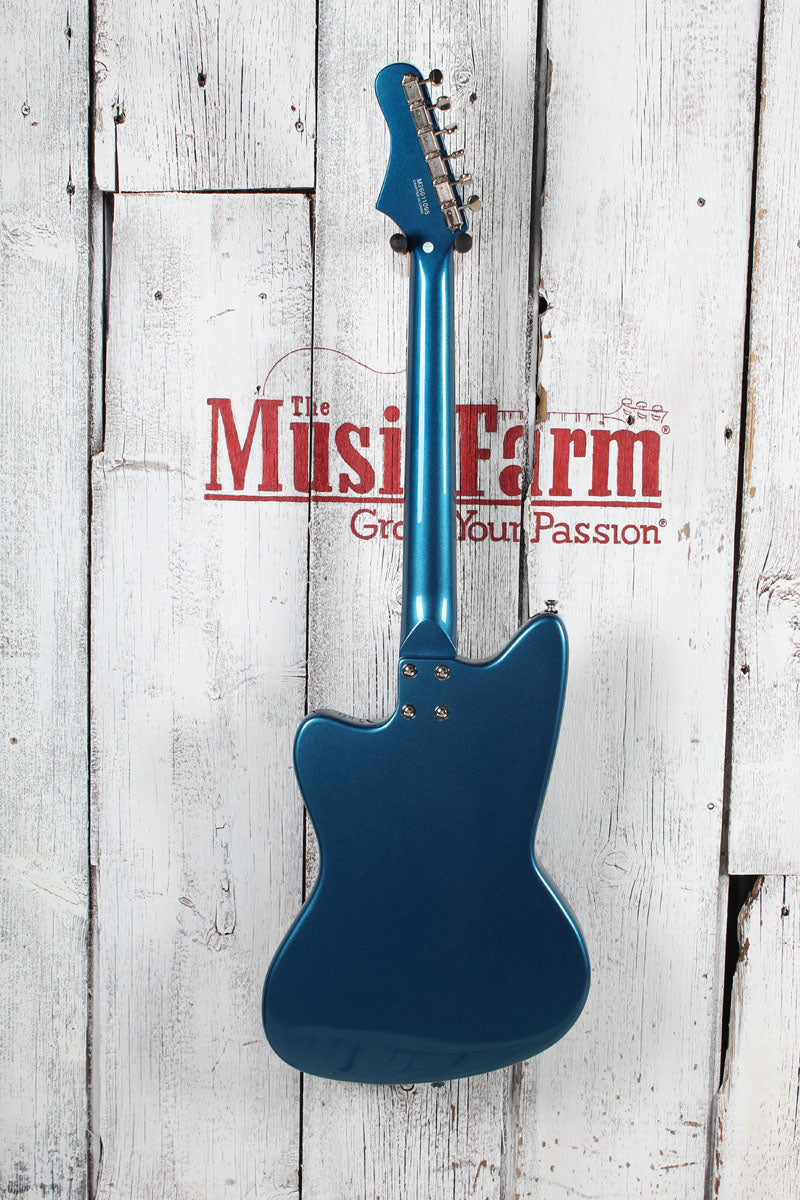 Silvertone 1478 Offset Solid Body Electric Guitar Pelham Blue Finish