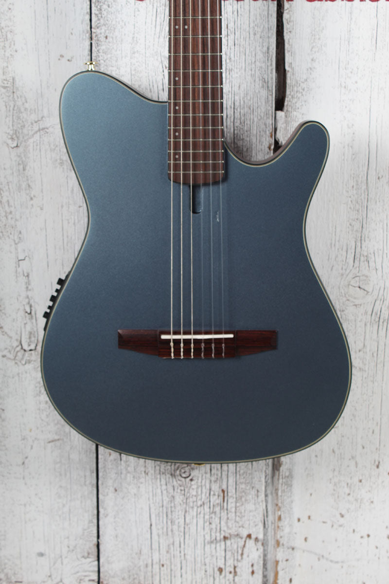 Ibanez FRH10N Thinline Nylon Acoustic Electric Guitar Indigo Blue Metallic