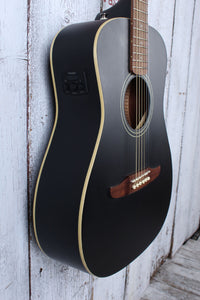 Fender 2023 Joe Strummer Campfire Acoustic Electric Guitar Matte Black w Gig Bag