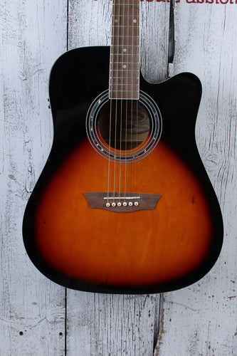 Washburn Vintage Series WA90CE Acoustic Electric Guitar Vintage Sunburst