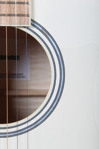 Ibanez AAM370M2E Acoustic Electric Guitar Transparent Antique White Peach Fuzz