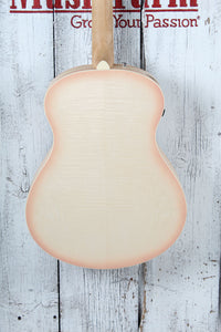 Ibanez AAM370M2E Acoustic Electric Guitar Transparent Antique White Peach Fuzz