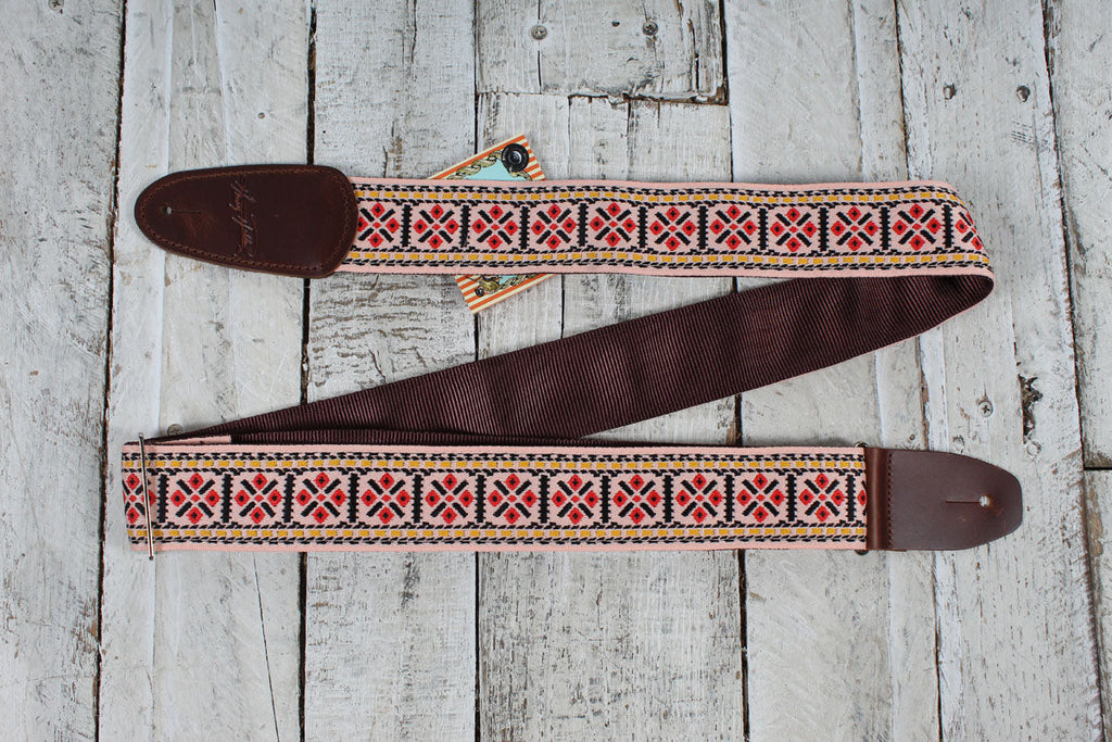 Henry Heller HJQ2DX-264  2 Inch Wide Vintage-Style Woven Jacquard Guitar Strap