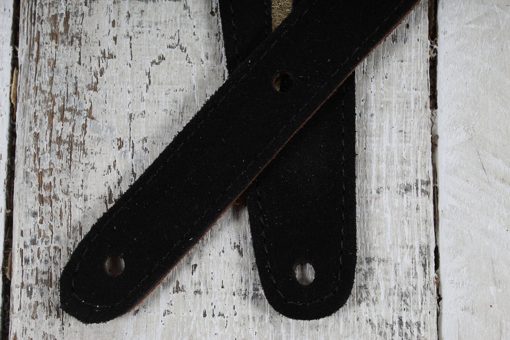 Henry Heller HPBLT-01 2 Inch Width Garment Leather Guitar Strap Lightning Bolt