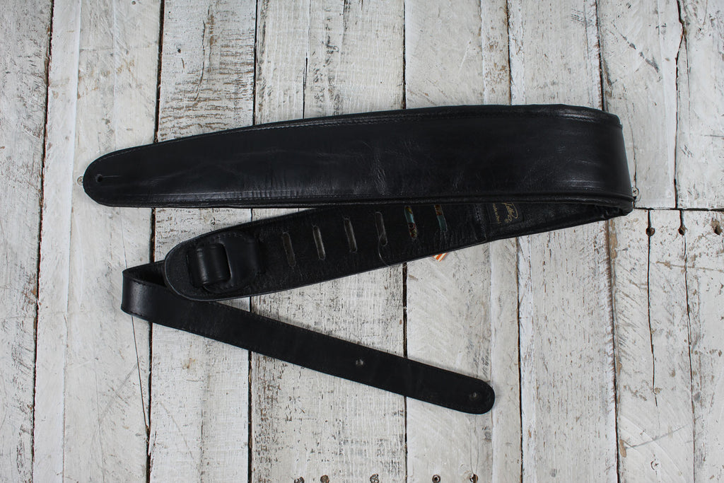 Henry Heller HPAD35-1 3.5 Inch Padded Capri Leather Guitar Strap Soft Glove Capri Leather